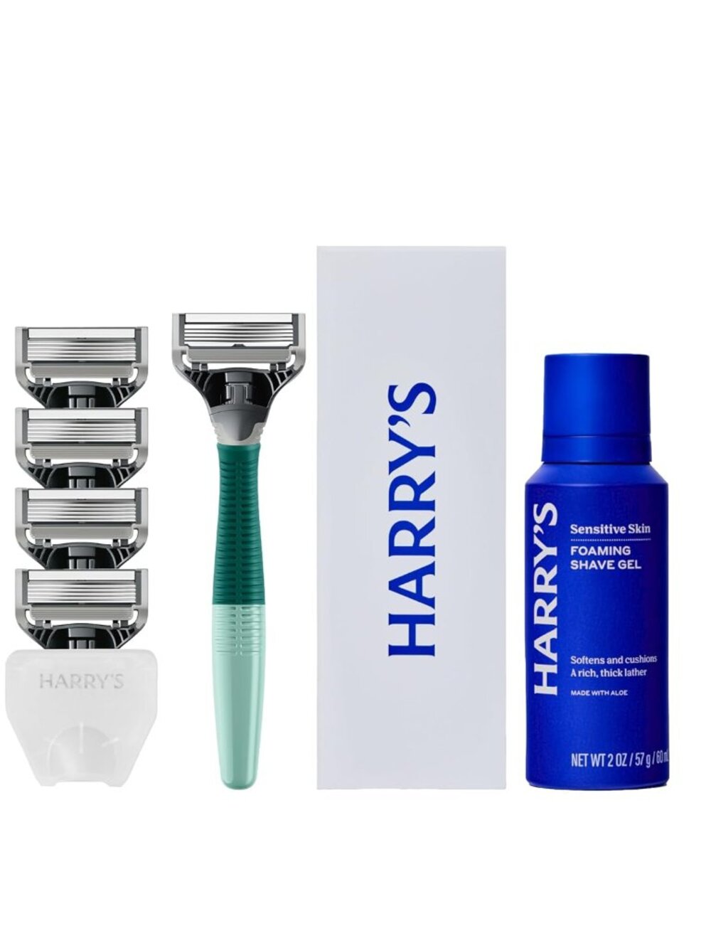 Original Shaving Kit for Men - Razor Handle, 5 Refills, Shave Gel